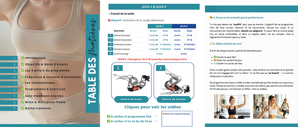 Contenu programme Anti-Cellulite Express